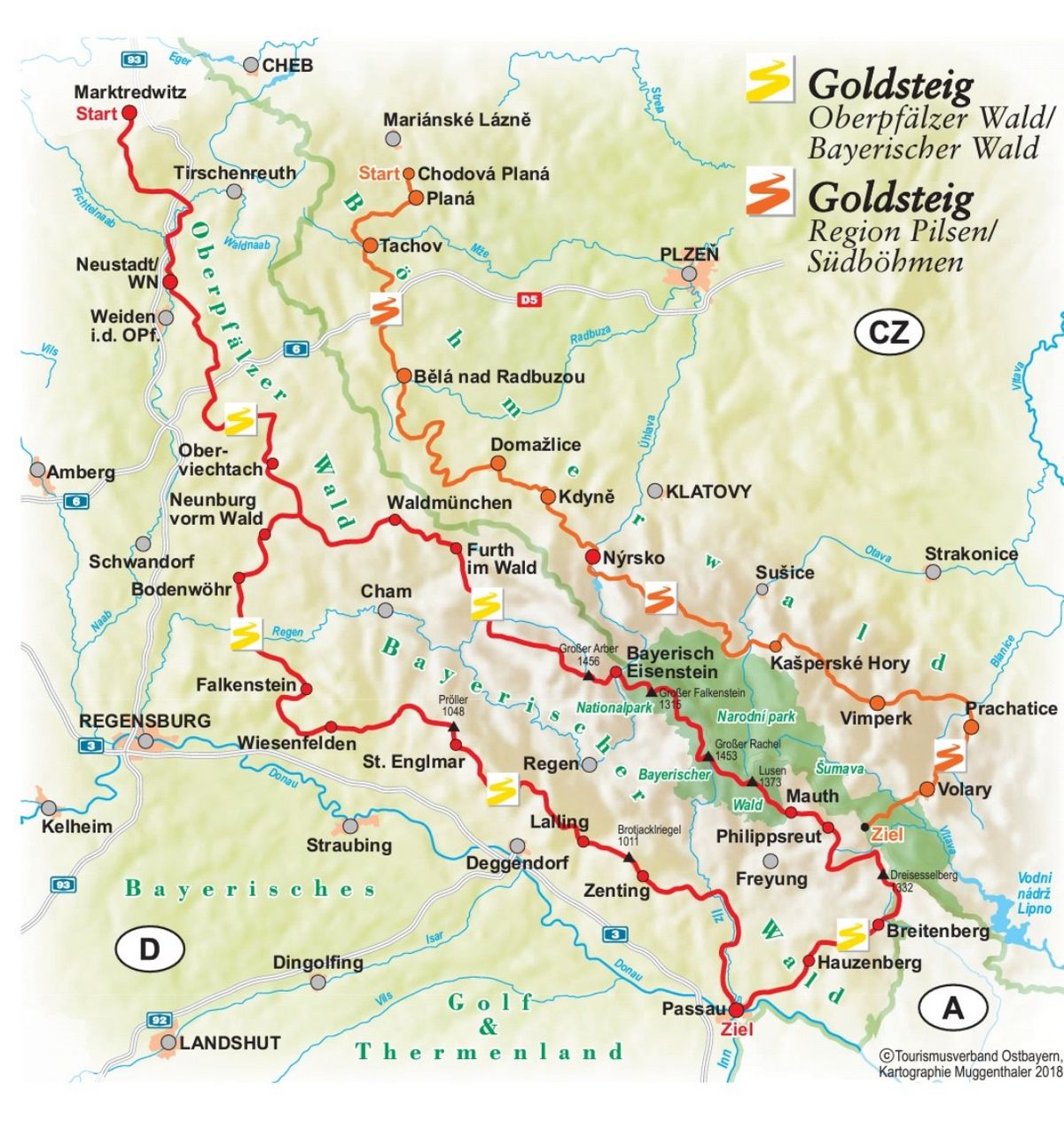 Goldsteig 1. Woche ab 29.06.2020